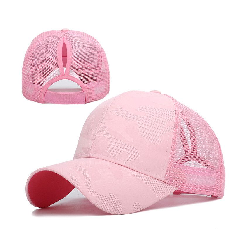 Gorra De Béisbol Con Cola De Caballo Deportiva De Moda De Verano Para Mujer Nueva Gorra De Béisbol Con Bollo Desordenado Para Mujer