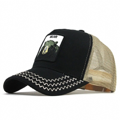 Gorra De Béisbol Con Estampado De Dibujos Animados Para Hombres Gorra De Béisbol Con Bordado De Oso Animal