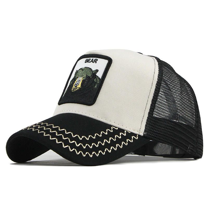 Gorra De Béisbol Con Estampado De Dibujos Animados Para Hombres Gorra De Béisbol Con Bordado De Oso Animal