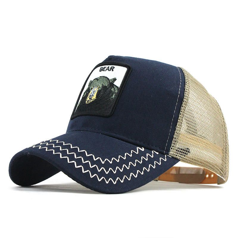 Gorra De Béisbol Con Estampado De Dibujos Animados Para Hombres Gorra De Béisbol Con Bordado De Oso Animal