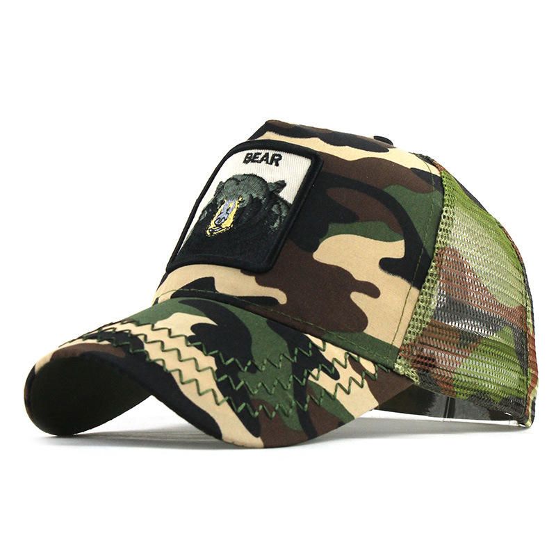 Gorra De Béisbol Con Estampado De Dibujos Animados Para Hombres Gorra De Béisbol Con Bordado De Oso Animal