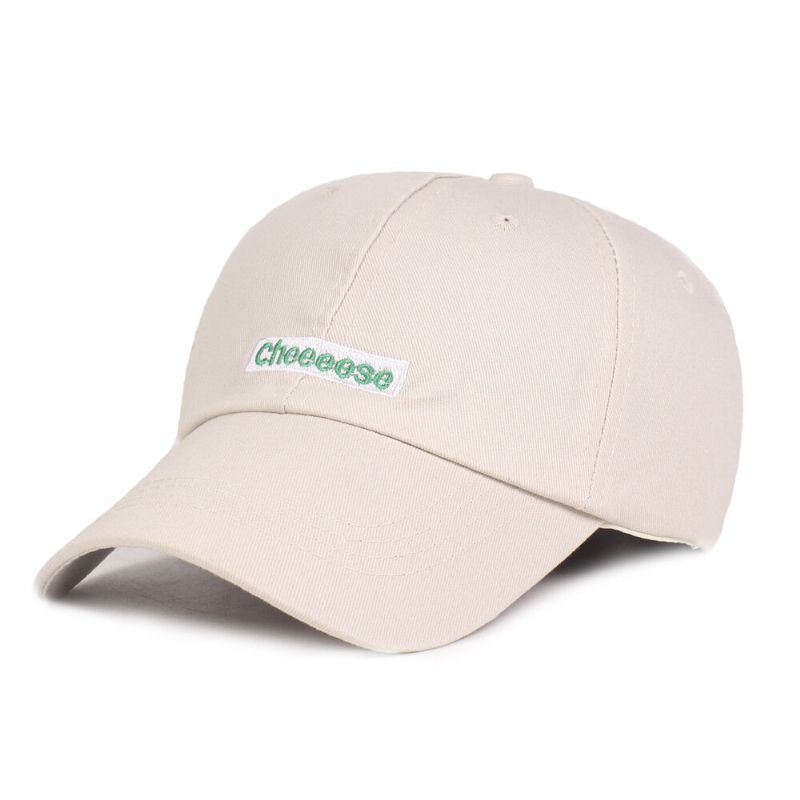 Gorra De Béisbol Con Sombrilla Bordada Cheeeese De Algodón Unisex Sombrero Para El Sol De Ocio Al Aire Libre