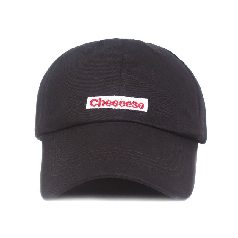 Gorra De Béisbol Con Sombrilla Bordada Cheeeese De Algodón Unisex Sombrero Para El Sol De Ocio Al Aire Libre