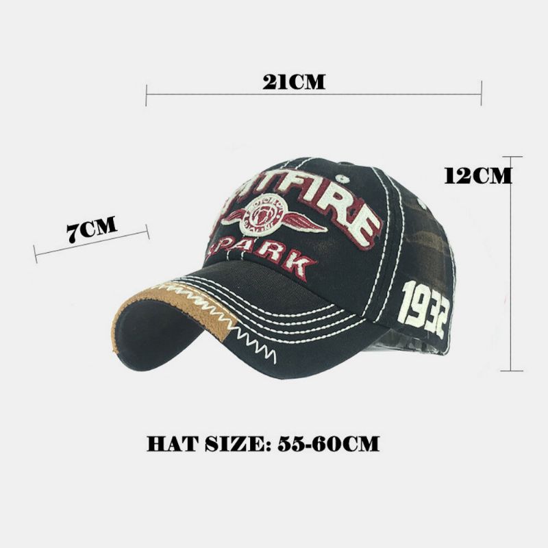 Gorra De Béisbol Con Sombrilla Deportiva Informal De Hip-hop Transpirable Con Bordado De Letras De Algodón Hecho A Mano Para Hombres