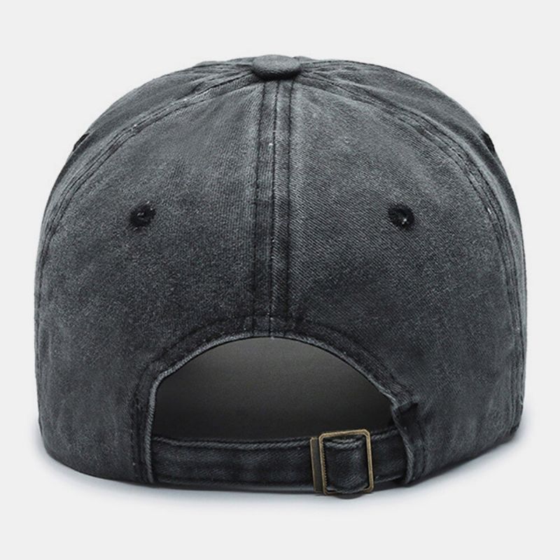 Gorra De Béisbol Con Sombrilla Deportiva Informal Y Transpirable Sólida Con Bordado De Letras De Algodón Para Hombres