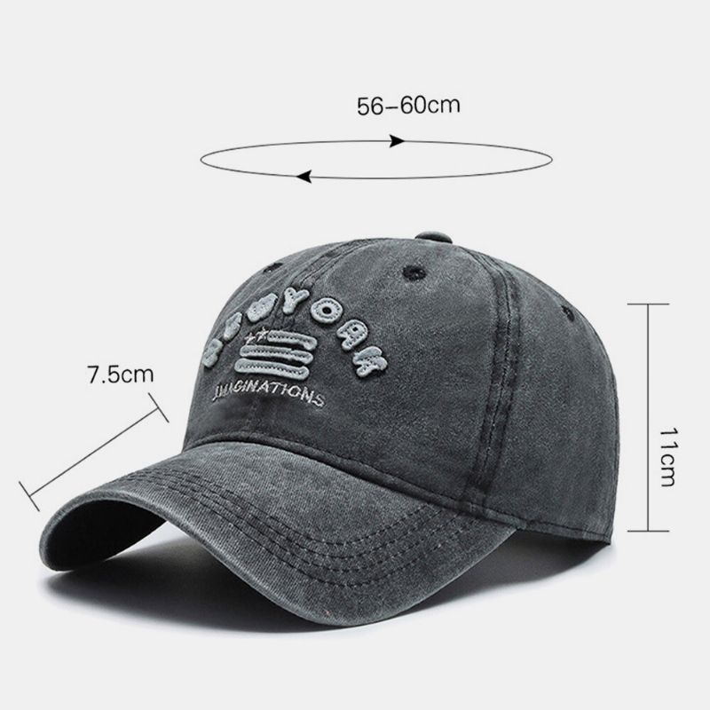 Gorra De Béisbol Con Sombrilla Deportiva Informal Y Transpirable Sólida Con Bordado De Letras De Algodón Para Hombres