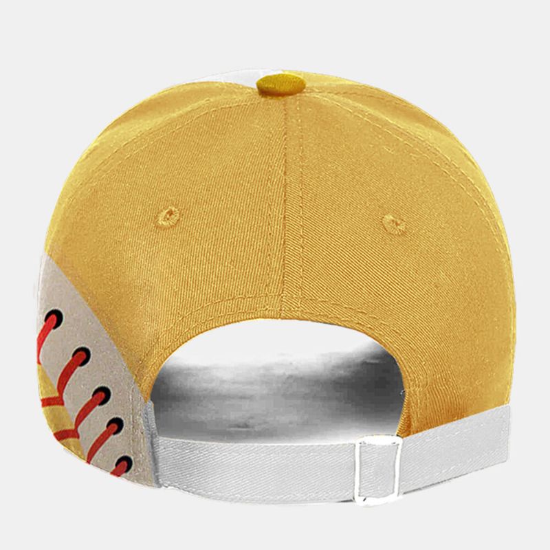 Gorra De Béisbol Con Sombrilla De Moda Con Patrón De Escena Deportiva Retro De Algodón Unisex