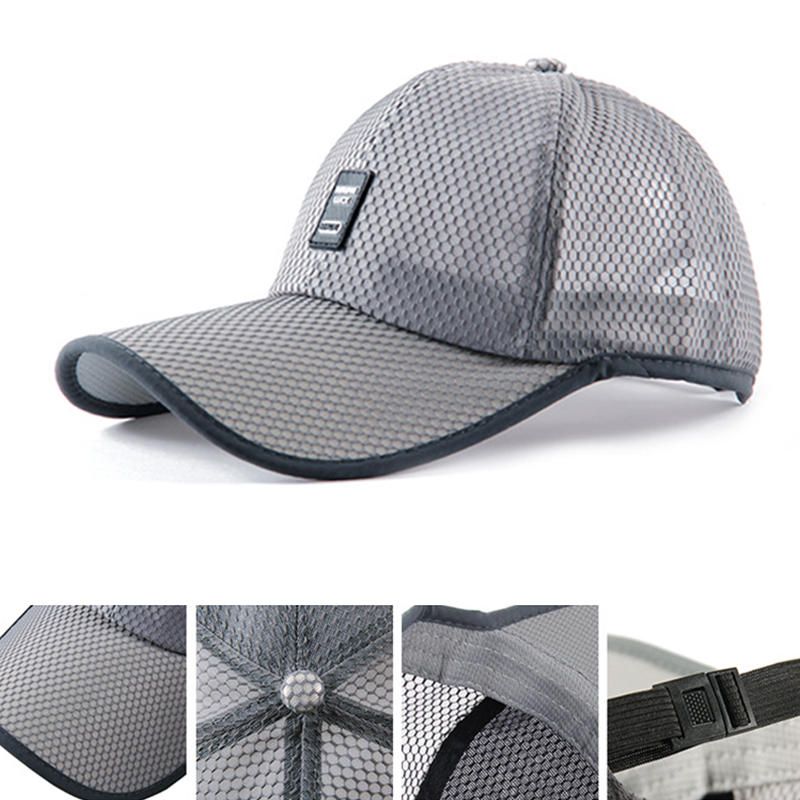 Gorra De Béisbol Con Visera De Malla Acrílica De Verano Para Mujer Para Hombre Sombrero Deportivo Ajustable Transpirable Informal Al Aire Libre