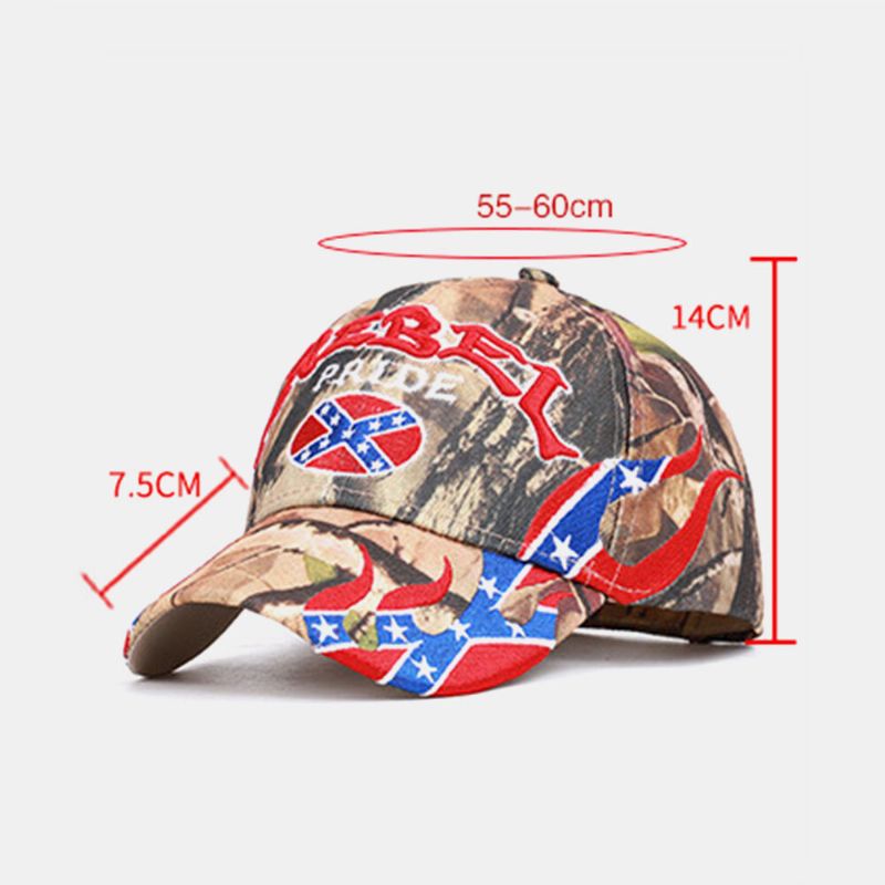 Gorra De Béisbol De Deporte Al Aire Libre Con Patrón De Bordado De Letras De Bandera De Llama Colorida De Algodón Unisex