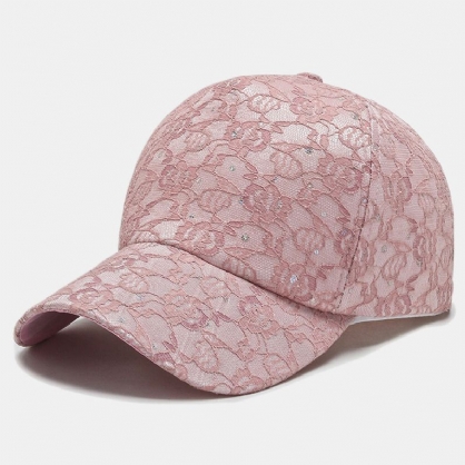 Gorra De Béisbol De Encaje De Moda Para Mujer Sombrero De Sol De Lentejuelas Transpirable