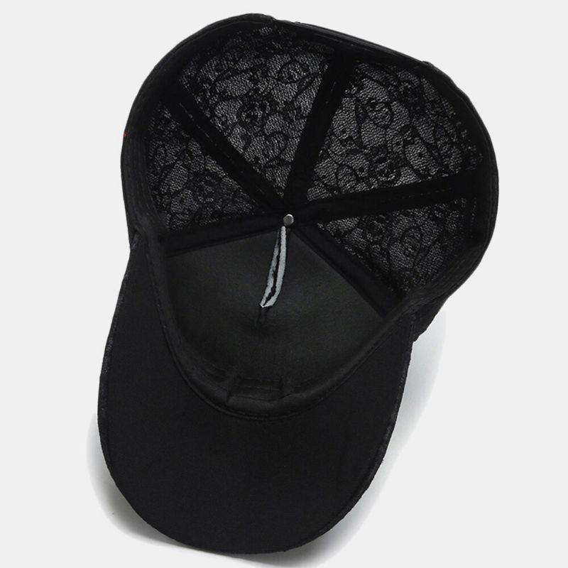 Gorra De Béisbol De Encaje De Moda Para Mujer Sombrero De Sol De Lentejuelas Transpirable