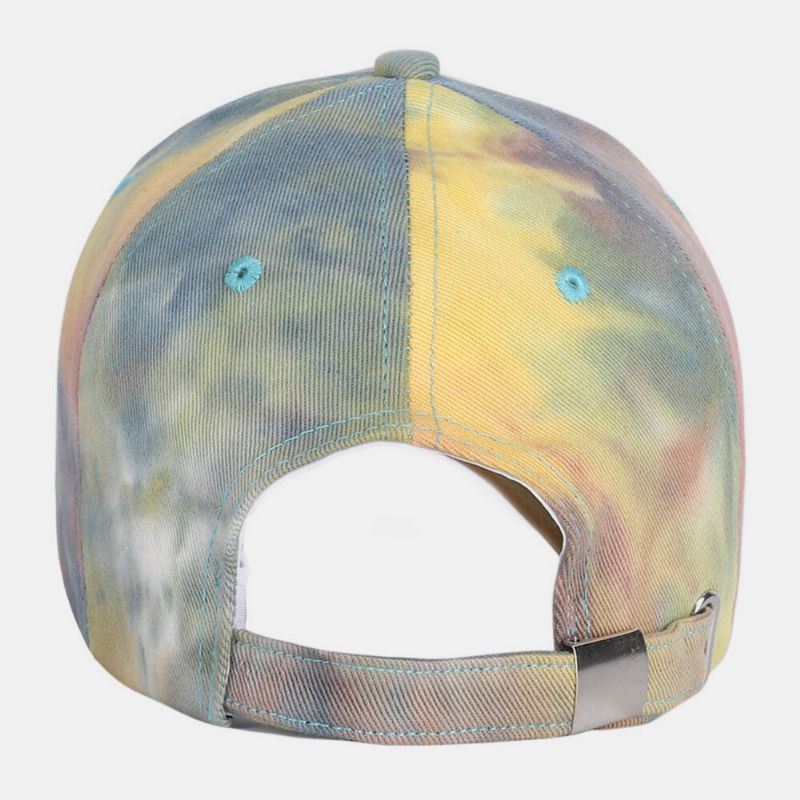 Gorra De Béisbol Informal De Moda Con Degradado De Color De Algodón Teñido Anudado Para Hombres