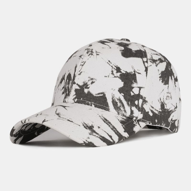 Gorra De Béisbol Informal De Moda Con Degradado De Color De Algodón Teñido Anudado Para Hombres