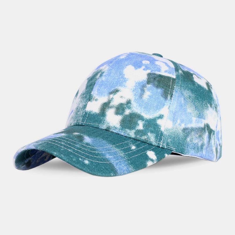 Gorra De Béisbol Informal De Moda Con Degradado De Color De Algodón Teñido Anudado Para Hombres