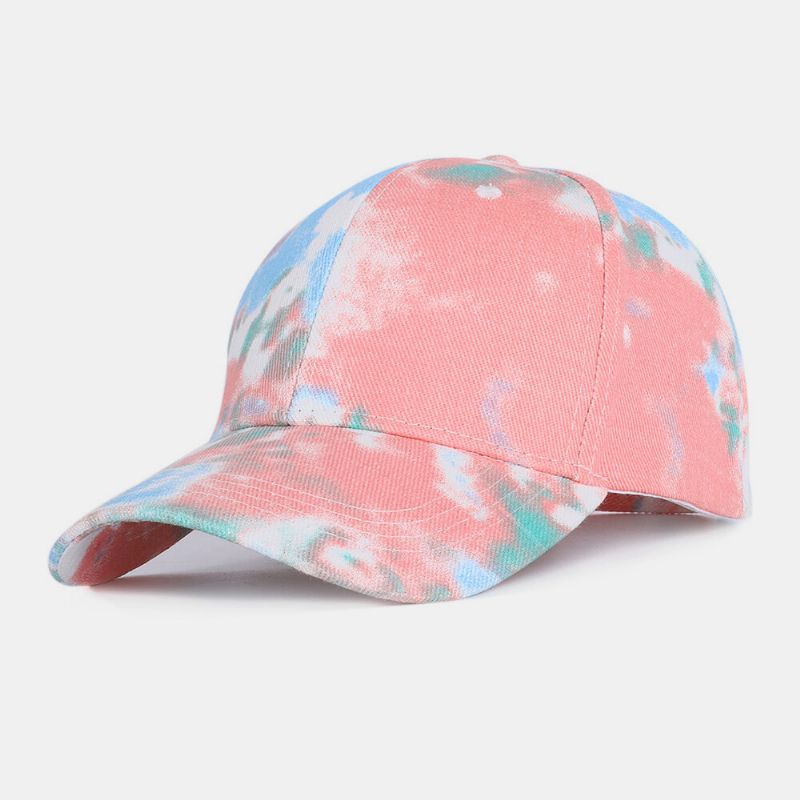 Gorra De Béisbol Informal De Moda Con Degradado De Color De Algodón Teñido Anudado Para Hombres