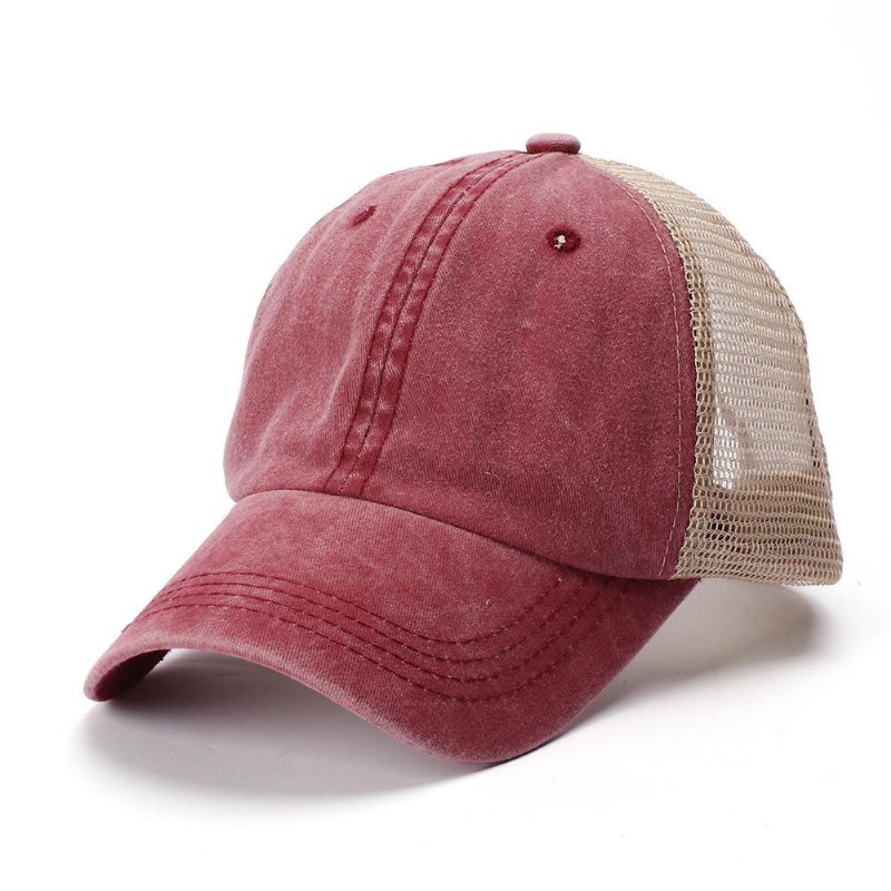 Gorra De Béisbol De Malla De Placa Ligera De Color Sólido Unisex