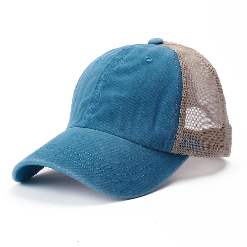 Gorra De Béisbol De Malla De Placa Ligera De Color Sólido Unisex