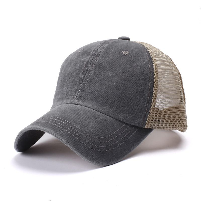 Gorra De Béisbol De Malla De Placa Ligera De Color Sólido Unisex