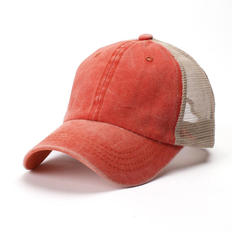 Gorra De Béisbol De Malla De Placa Ligera De Color Sólido Unisex