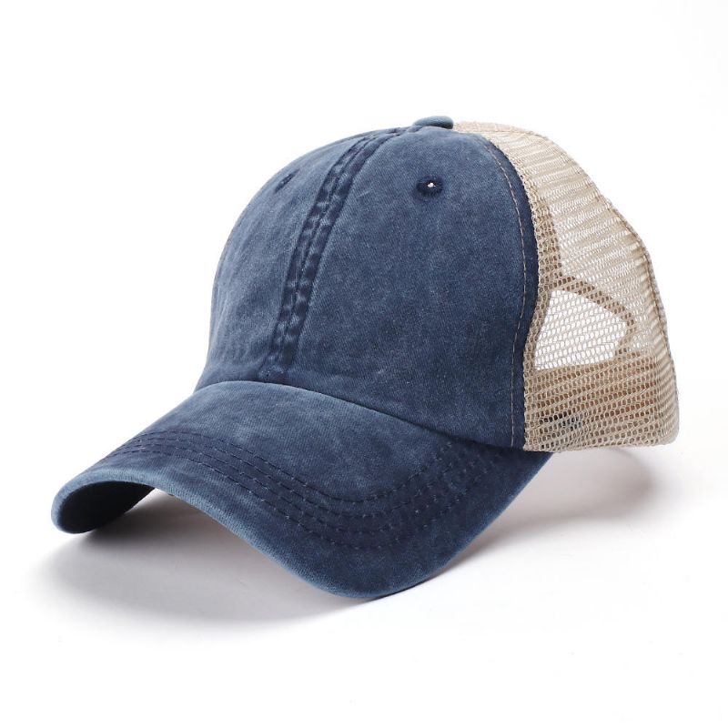 Gorra De Béisbol De Malla De Placa Ligera De Color Sólido Unisex