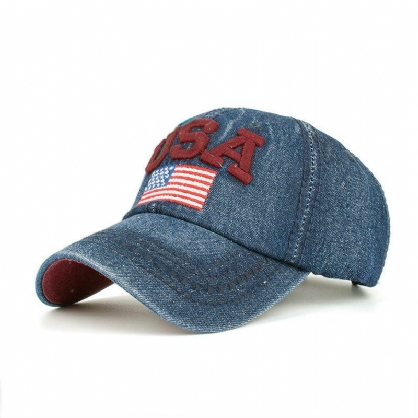 Gorra De Béisbol Patriótica Vintage Unisex Con Estilo Gorra De Bandera Americana Apenada