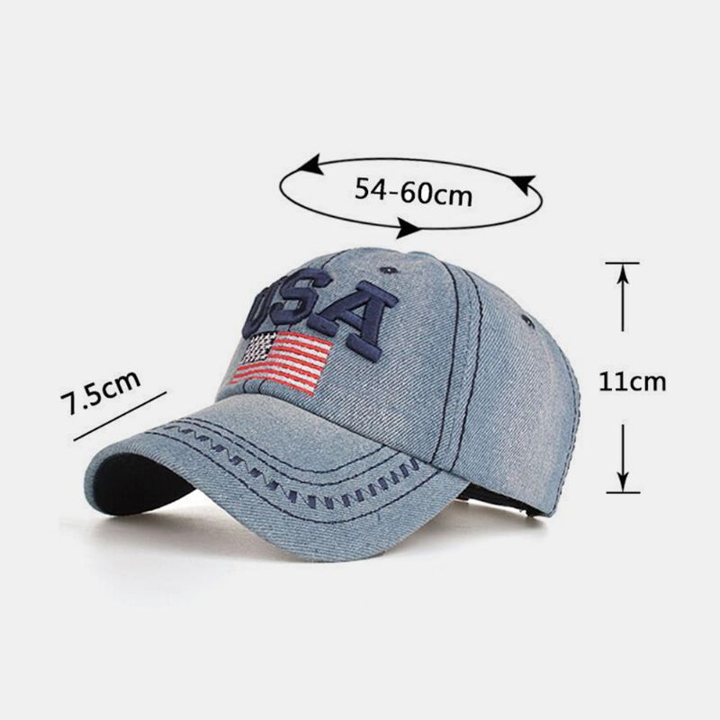 Gorra De Béisbol Patriótica Vintage Unisex Con Estilo Gorra De Bandera Americana Apenada