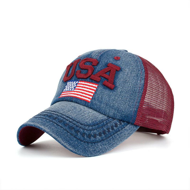 Gorra De Béisbol Patriótica Vintage Unisex Con Estilo Sombrero De Bandera Estadounidense Desgastado