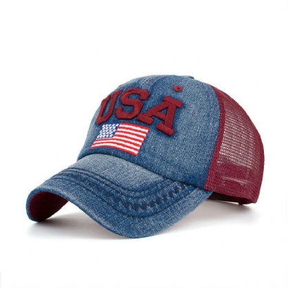 Gorra De Béisbol Patriótica Vintage Unisex Con Estilo Sombrero De Bandera Estadounidense Desgastado