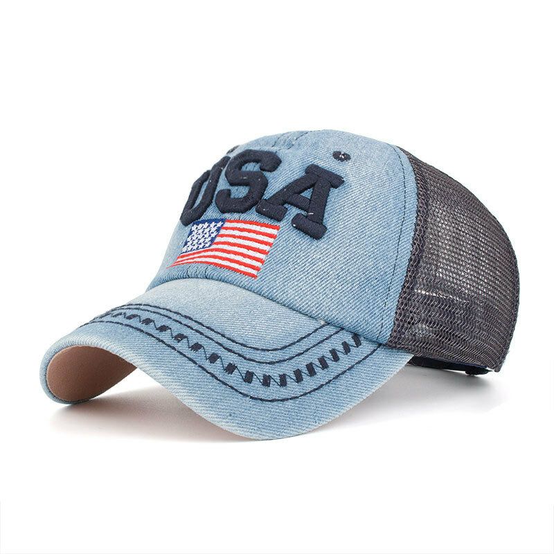 Gorra De Béisbol Patriótica Vintage Unisex Con Estilo Sombrero De Bandera Estadounidense Desgastado