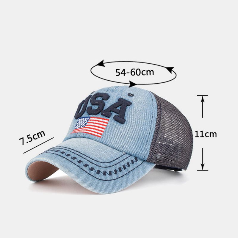 Gorra De Béisbol Patriótica Vintage Unisex Con Estilo Sombrero De Bandera Estadounidense Desgastado