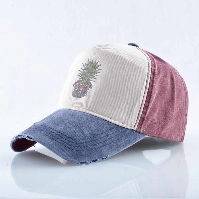 Gorra De Béisbol De Piña Unisex Gorra Lavada Gorra De Hip Hop Con Tachuelas