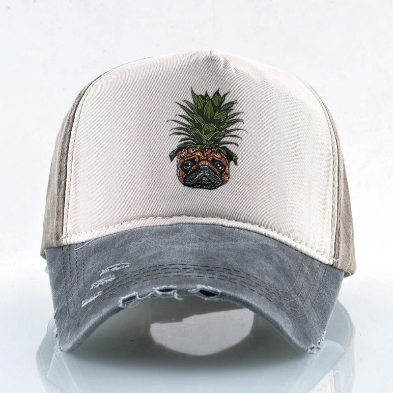 Gorra De Béisbol De Piña Unisex Gorra Lavada Gorra De Hip Hop Con Tachuelas