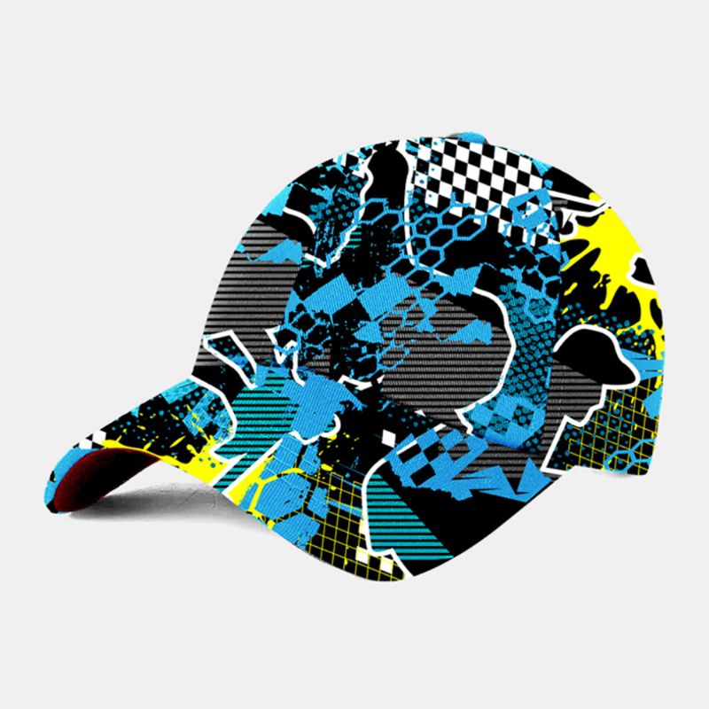 Gorra De Béisbol De Sombrilla De Moda Con Estampado De Juego Deportivo De Superposición De Algodón Unisex