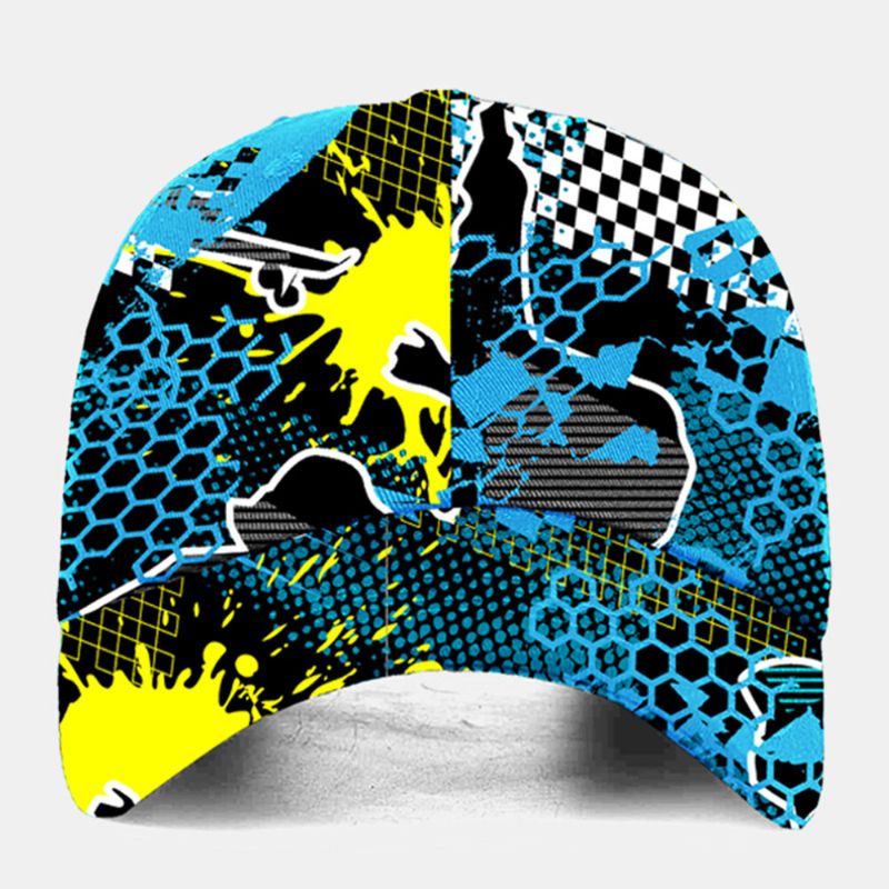 Gorra De Béisbol De Sombrilla De Moda Con Estampado De Juego Deportivo De Superposición De Algodón Unisex