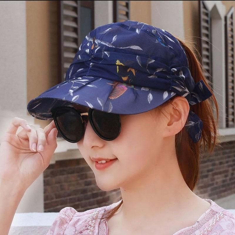 Gorra De Béisbol Superior Vacía Con Cola De Caballo De Gasa De Verano Para Mujer