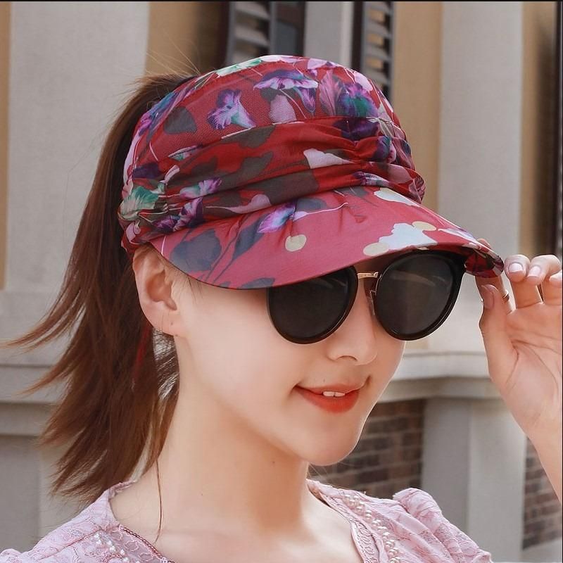 Gorra De Béisbol Superior Vacía Con Cola De Caballo De Gasa De Verano Para Mujer