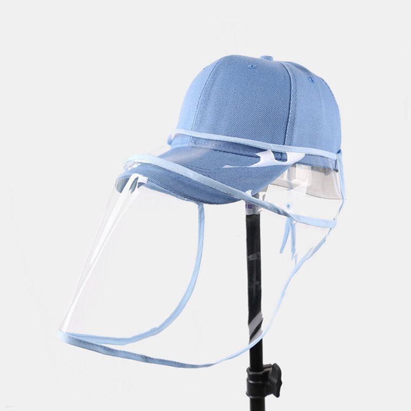 Gorra De Béisbol Unisex A Prueba De Polvo Pantalla Facial Extraíble