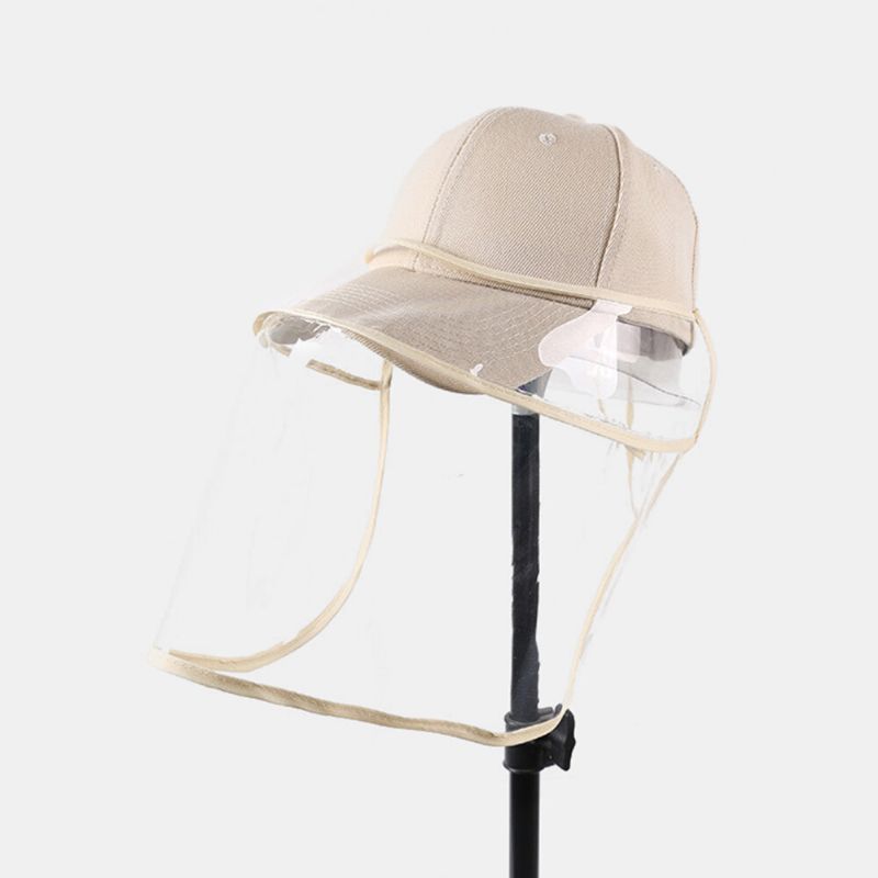 Gorra De Béisbol Unisex A Prueba De Polvo Pantalla Facial Extraíble