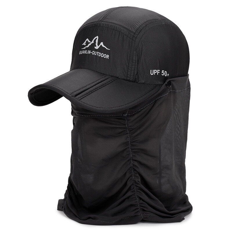 Gorra De Béisbol Unisex Al Aire Libre A Prueba De Viento Con Sombrilla Sombrero Ultrafino De Secado Rápido Gorra Anti-mosquitos Impermeable Y Transpirable Para Bicicleta