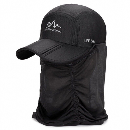 Gorra De Béisbol Unisex Al Aire Libre A Prueba De Viento Con Sombrilla Sombrero Ultrafino De Secado Rápido Gorra Anti-mosquitos Impermeable Y Transpirable Para Bicicleta