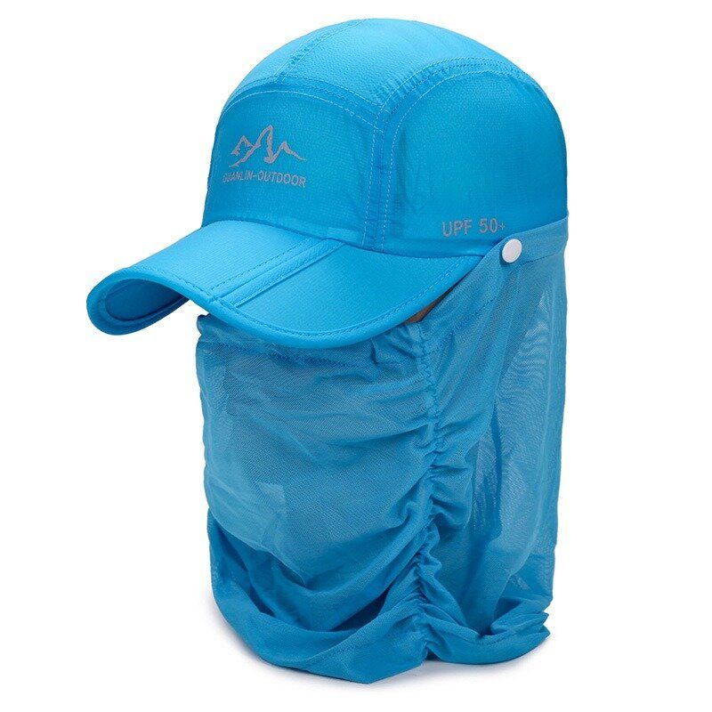 Gorra De Béisbol Unisex Al Aire Libre A Prueba De Viento Con Sombrilla Sombrero Ultrafino De Secado Rápido Gorra Anti-mosquitos Impermeable Y Transpirable Para Bicicleta