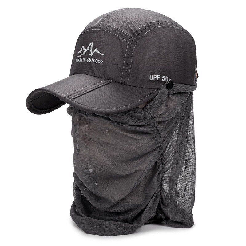 Gorra De Béisbol Unisex Al Aire Libre A Prueba De Viento Con Sombrilla Sombrero Ultrafino De Secado Rápido Gorra Anti-mosquitos Impermeable Y Transpirable Para Bicicleta