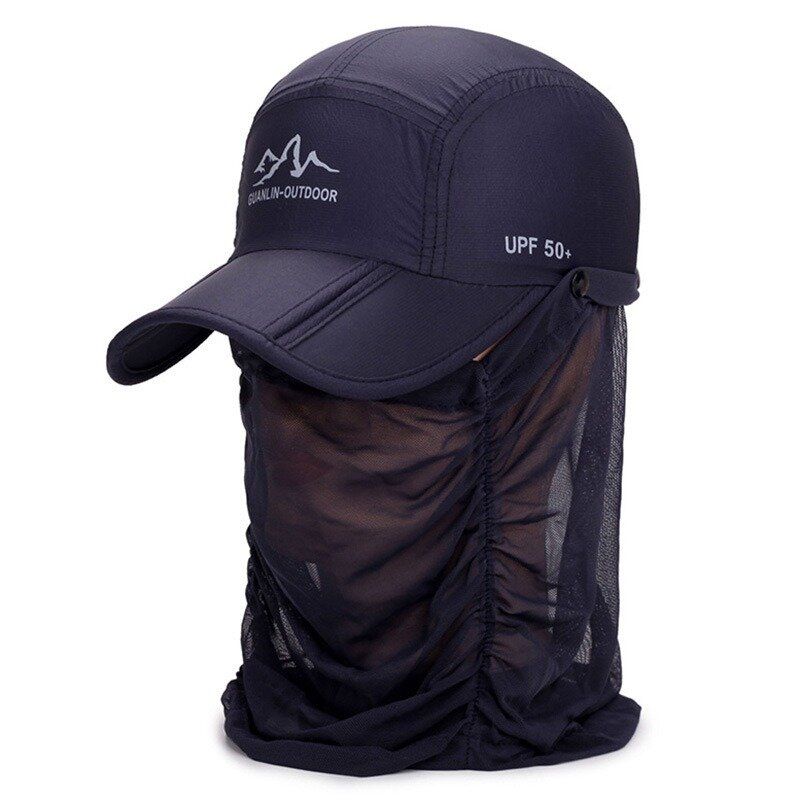 Gorra De Béisbol Unisex Al Aire Libre A Prueba De Viento Con Sombrilla Sombrero Ultrafino De Secado Rápido Gorra Anti-mosquitos Impermeable Y Transpirable Para Bicicleta