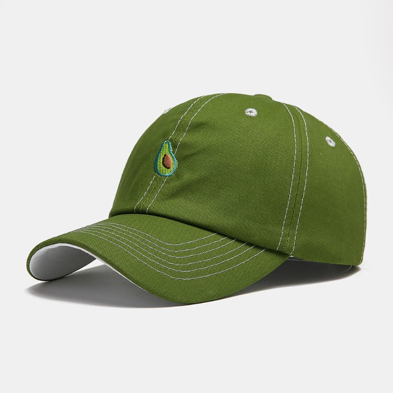 Gorra De Béisbol Unisex Con Estampado De Fruta Y Aguacate Verde