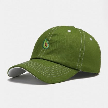 Gorra De Béisbol Unisex Con Estampado De Fruta Y Aguacate Verde