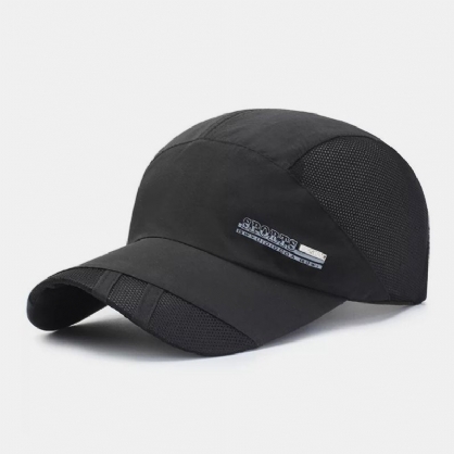 Gorra De Béisbol Unisex De Malla Transpirable De Secado Rápido De Color Sólido Para Viajes Al Aire Libre