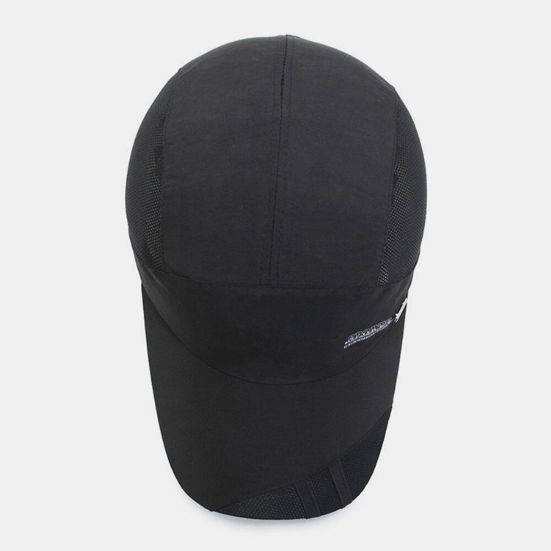 Gorra De Béisbol Unisex De Malla Transpirable De Secado Rápido De Color Sólido Para Viajes Al Aire Libre