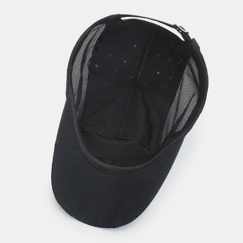 Gorra De Béisbol Unisex De Malla Transpirable De Secado Rápido De Color Sólido Para Viajes Al Aire Libre