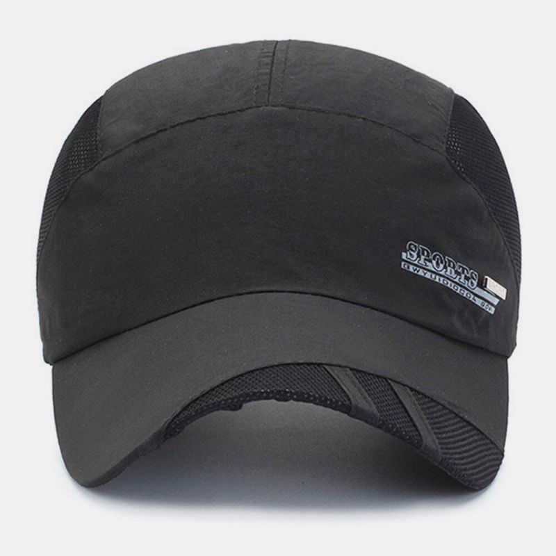 Gorra De Béisbol Unisex De Malla Transpirable De Secado Rápido De Color Sólido Para Viajes Al Aire Libre