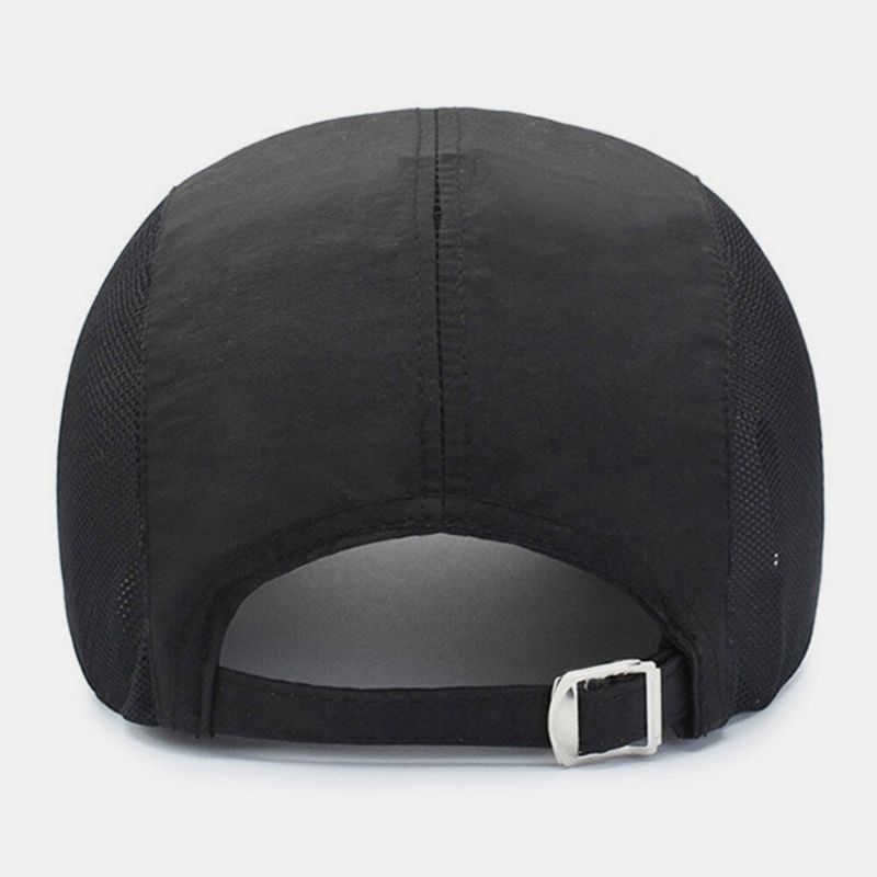 Gorra De Béisbol Unisex De Malla Transpirable De Secado Rápido De Color Sólido Para Viajes Al Aire Libre